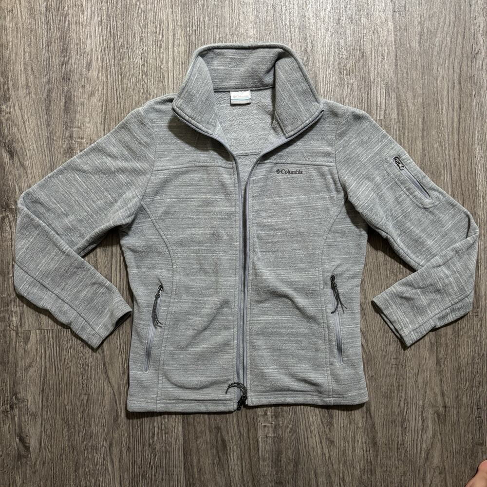 Columbia Gray Fleece Zip Jacket Women’s Size M